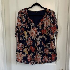 Tamara H floral sheer blouse size 2x